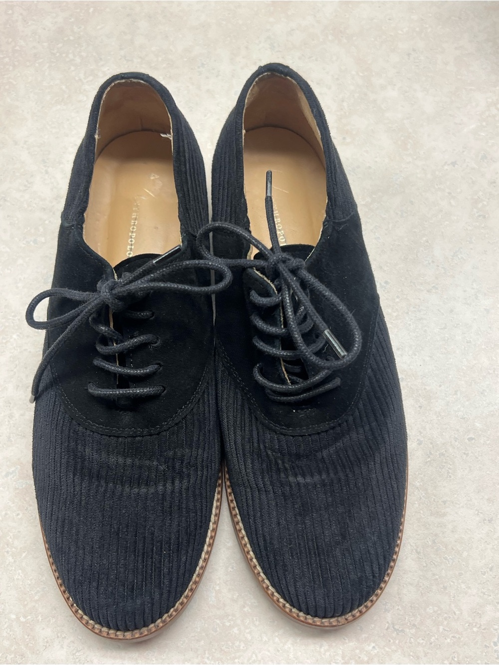 Anthropologie corduroy oxfords